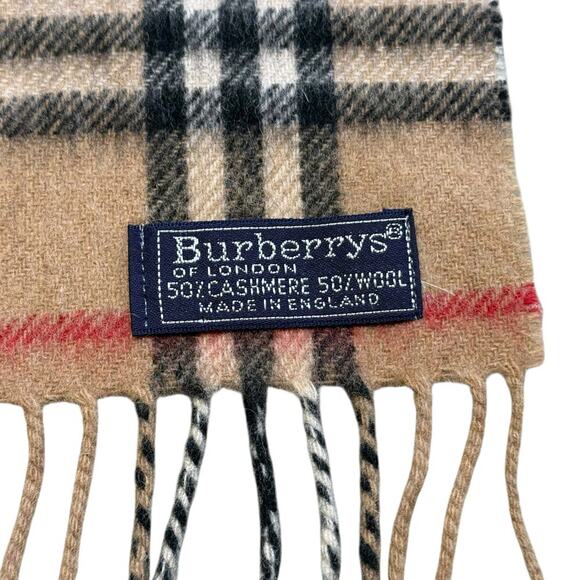 Vintage 1980s Burberry check classic cashmere scarf unisex scarf - Picture 3 of 7